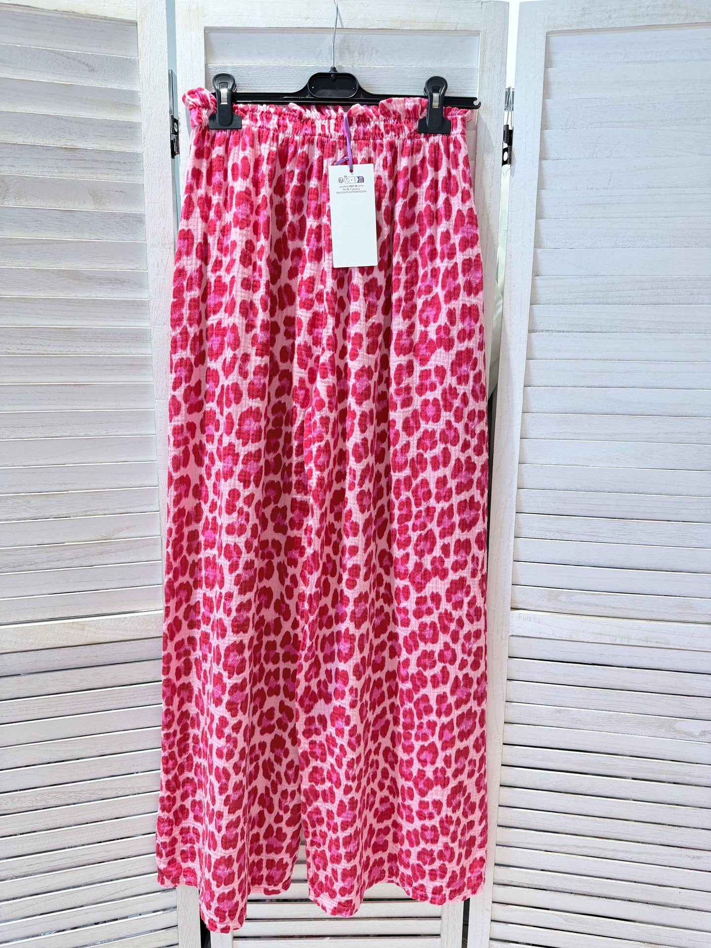 Weite Hose mit geflecktem Print: Bunt / SIE