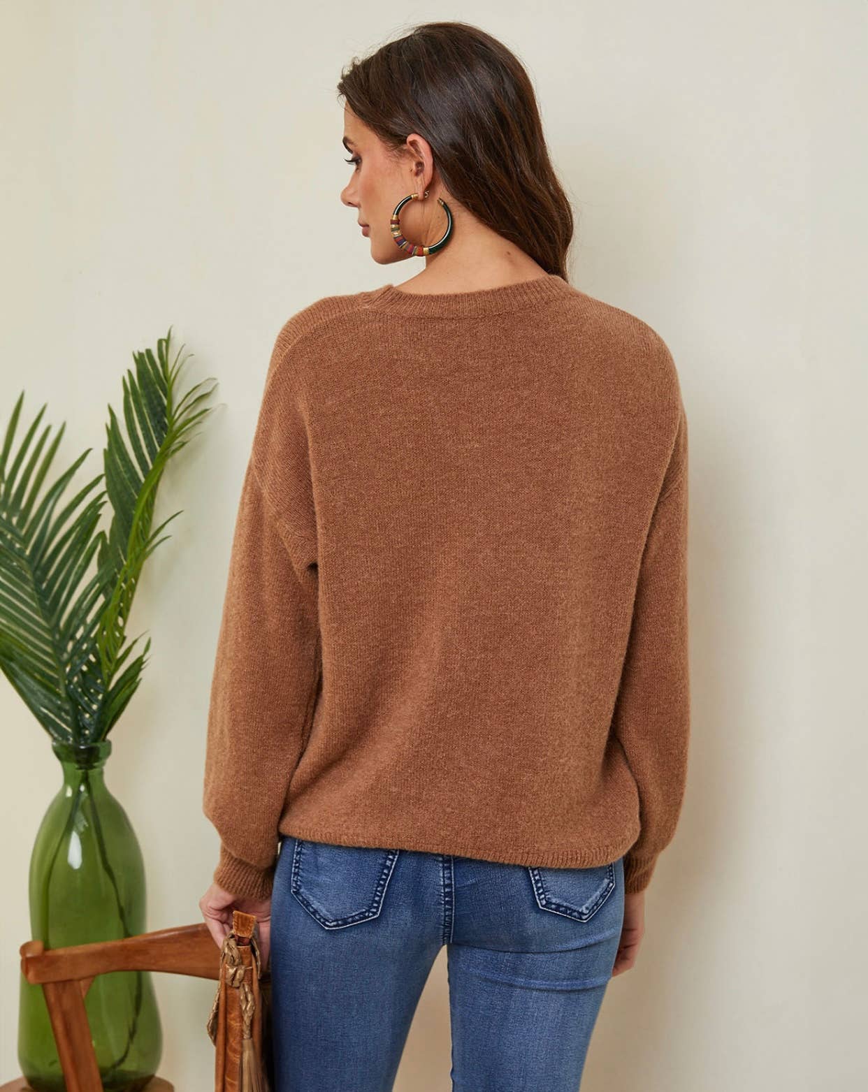 PULLOVER AUS ALPAKA REF 8004: Schwarz