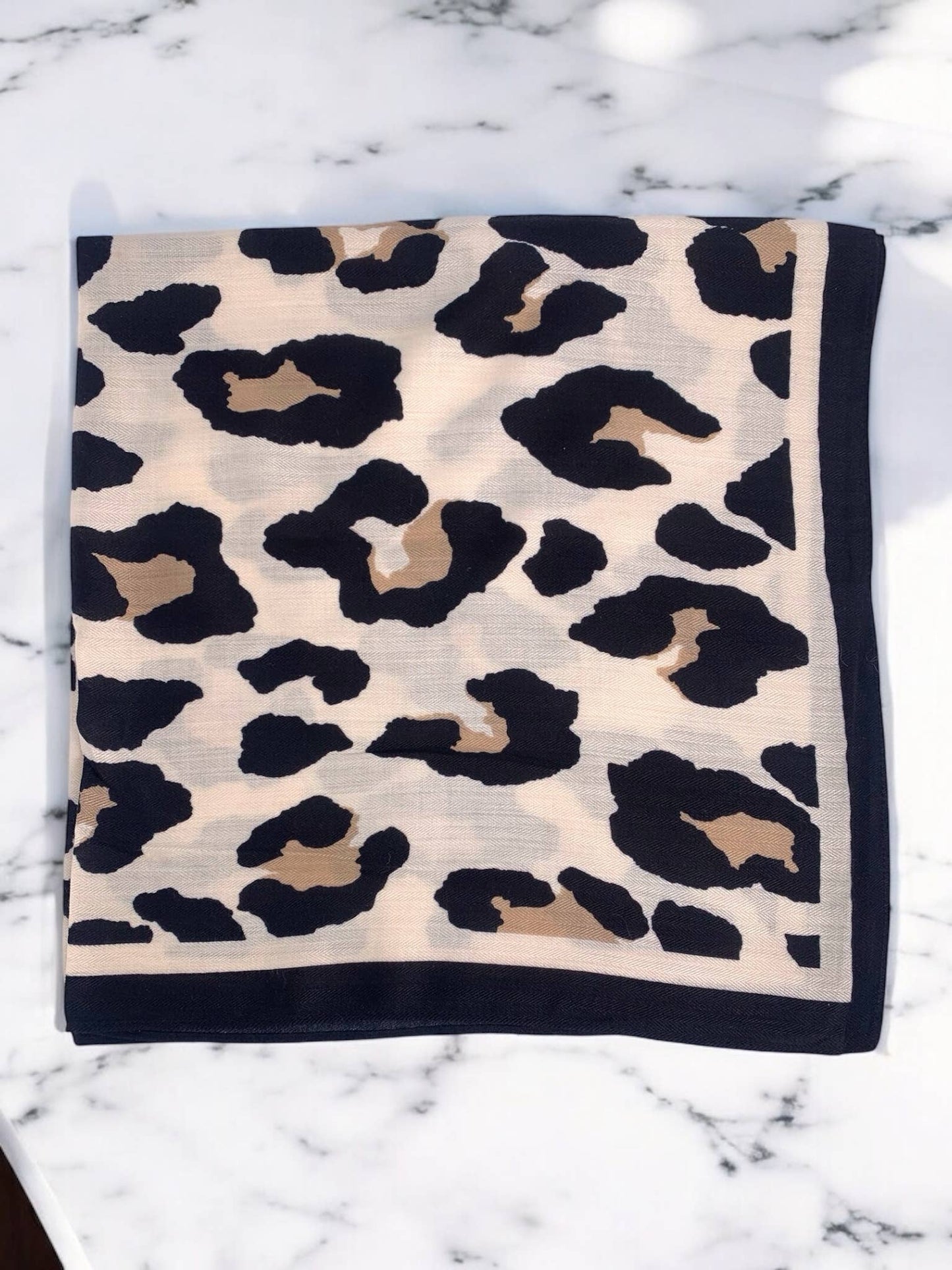Leoprint Quadrat-Schal FL07: Braun