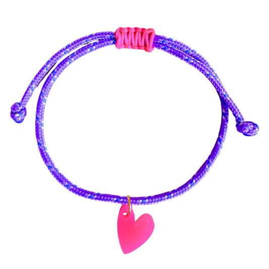 Armband Lume Charms | Herz Fuchsia