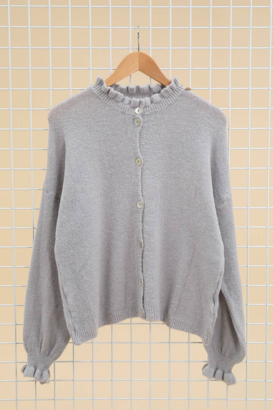 Strickjacke mit ALPAKA-Kragen REF. 8012: Persimmon