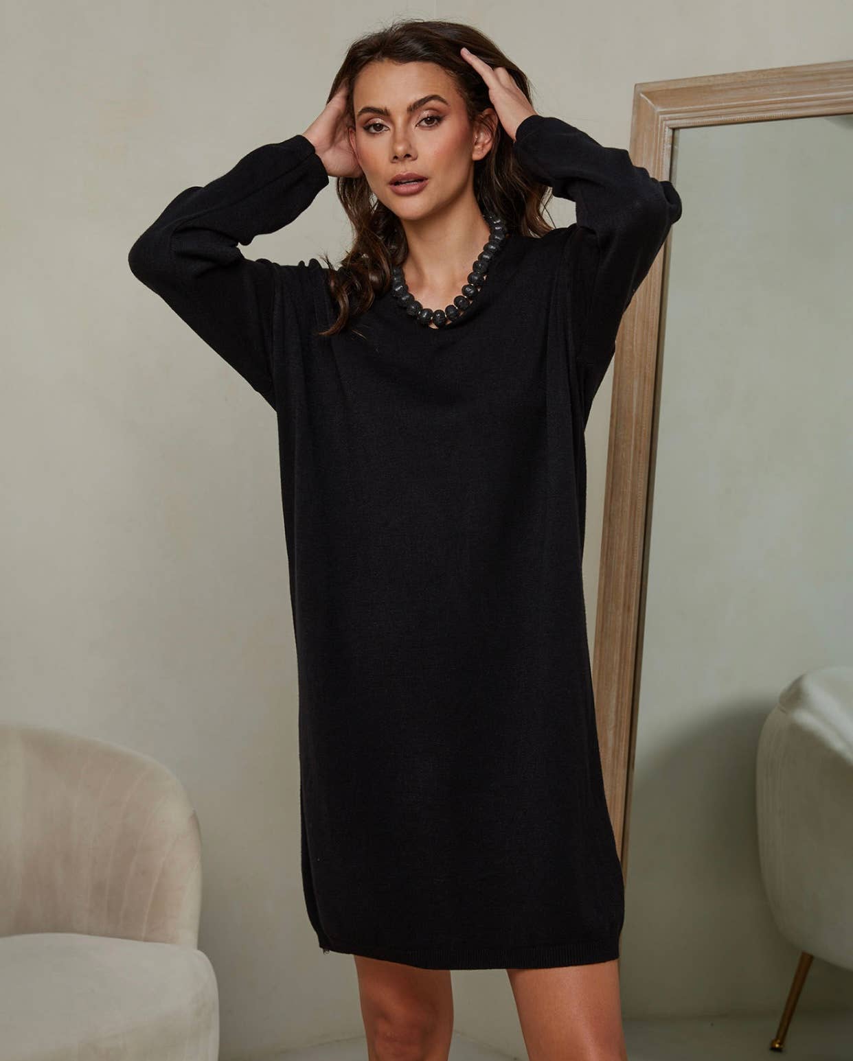 Strickkleid REF. 6111: Taupe