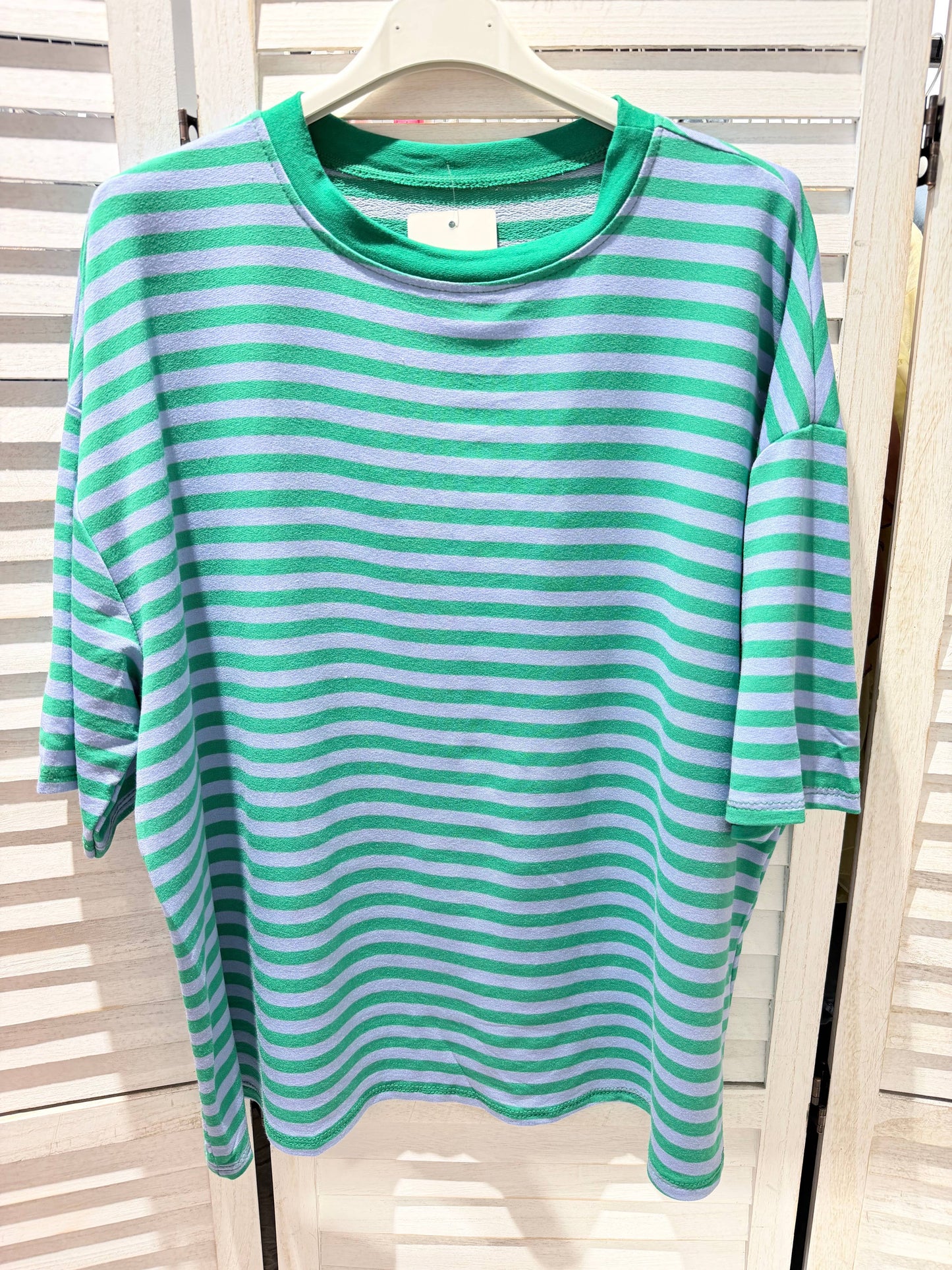 Gestreiftes T-Shirt: Vert / TU