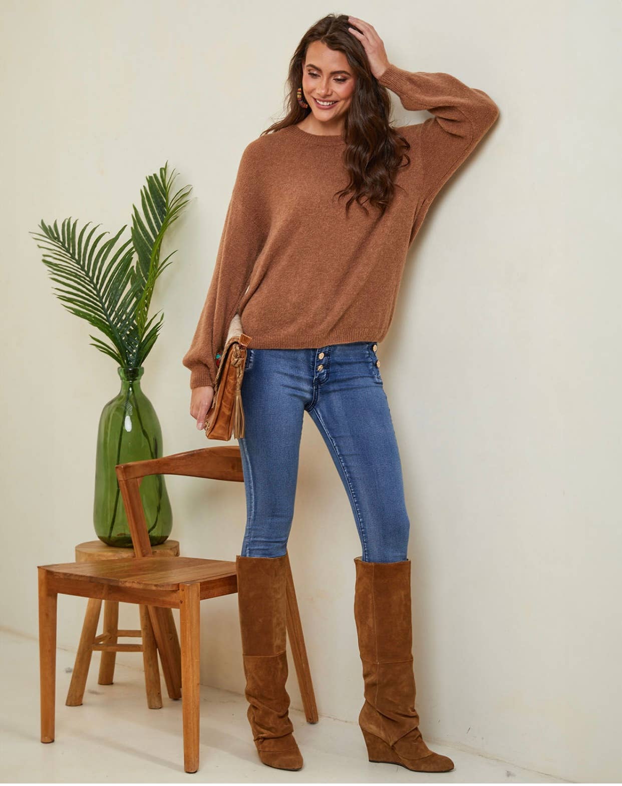 PULLOVER AUS ALPAKA REF 8004: Schwarz