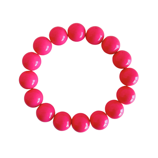 Bold Beads Armband | Himbeere - 14 mm