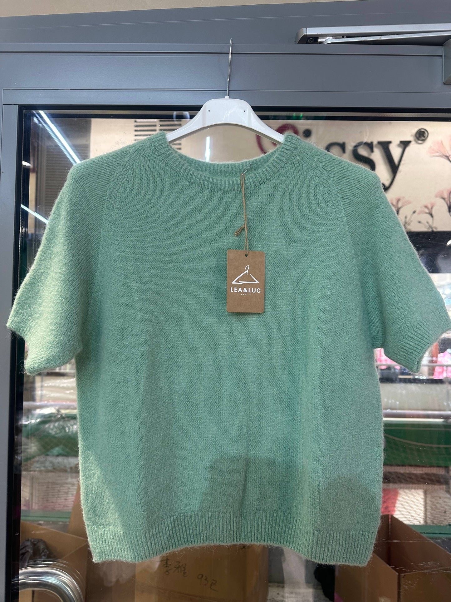 PULLOVER AUS ALPAKA REF 1012: Wasser grün