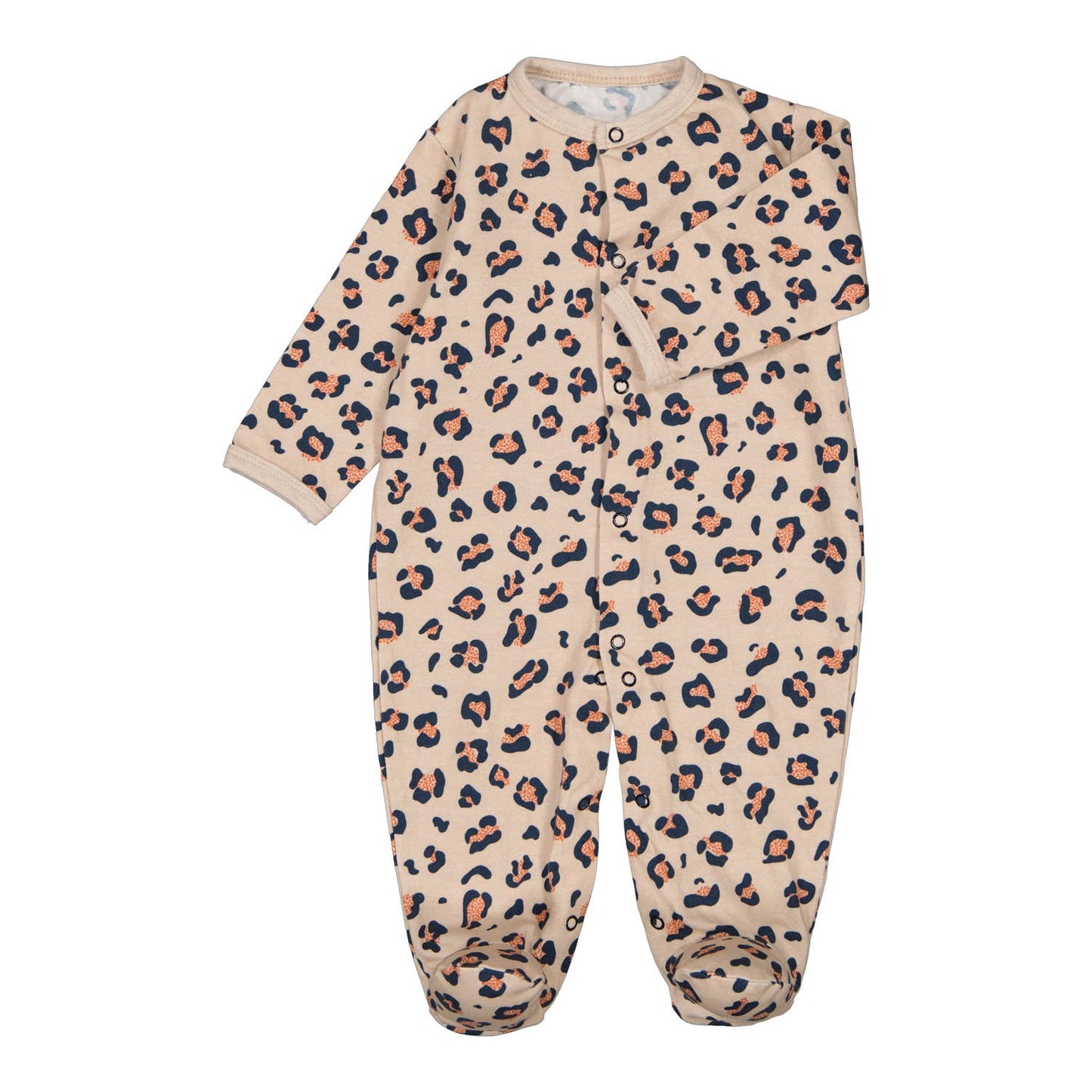 Babyschlafanzug mit durchgehendem Leopardenmuster: 0-3M