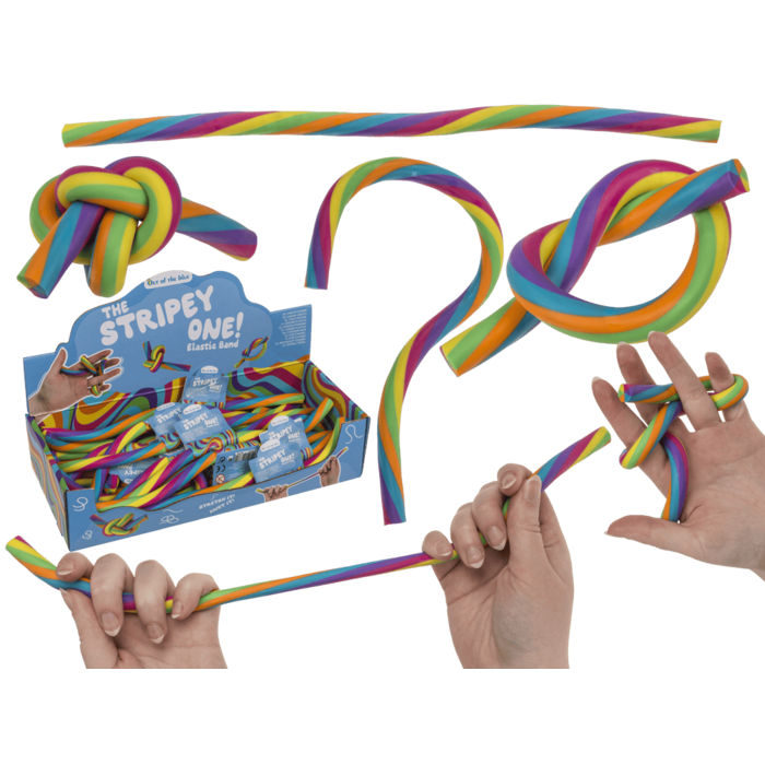 Dehnbare Schnur, Regenbogen, 30 cm elastische Schnur