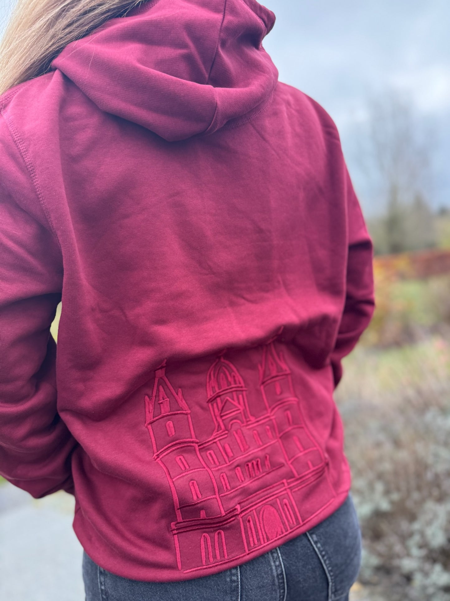 Schweriner Schloss Hoodie Bordeaux rot