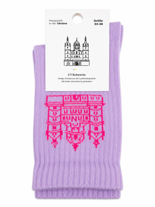Schweriner Schloss Socken 'Lilac Energy'