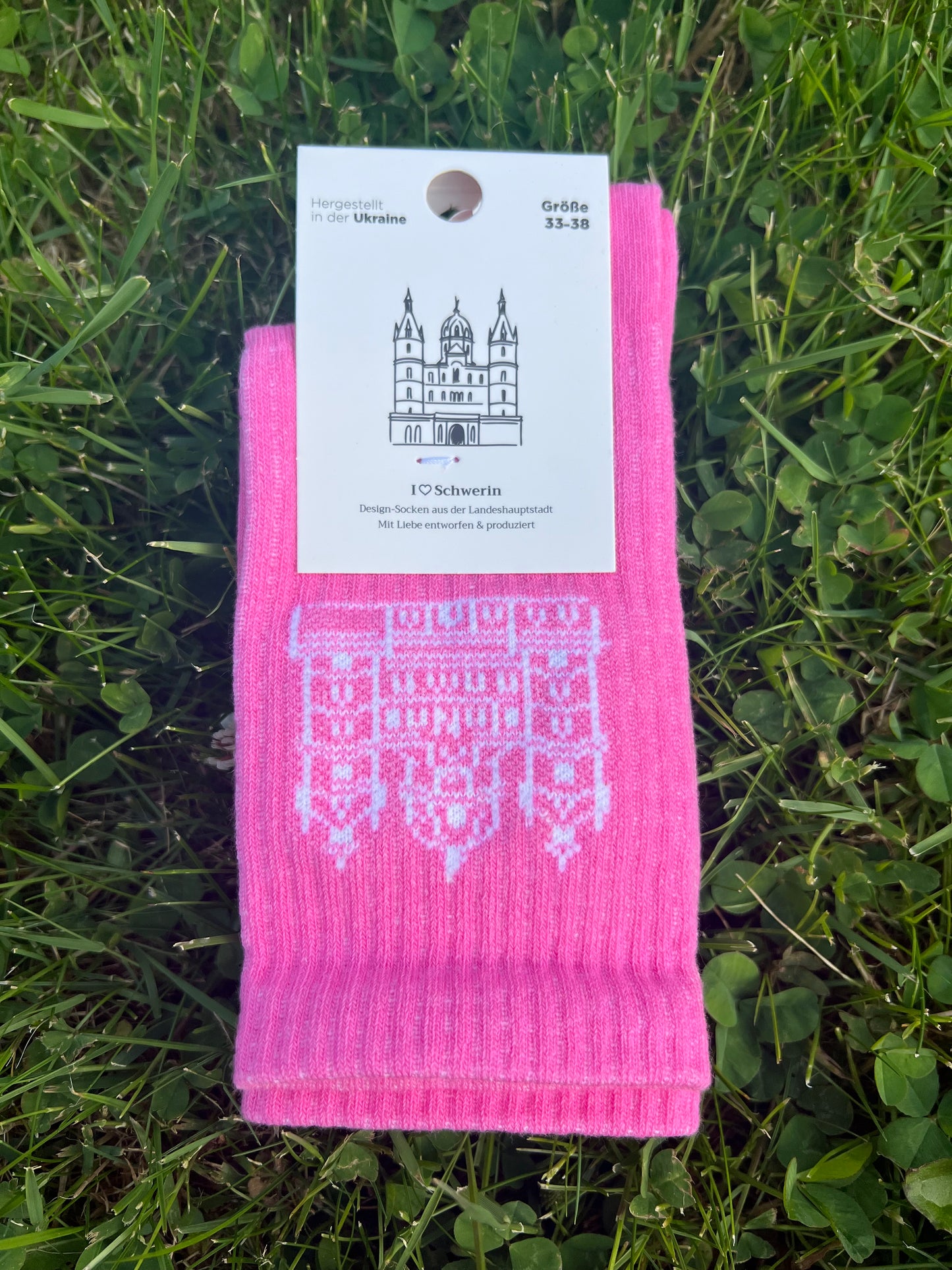 Schweriner Schloss Socken 'Pink Drip'